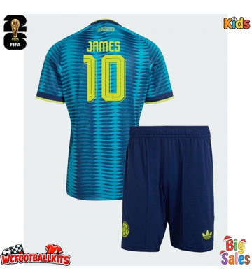 Colombia James Rodriguez #10 Replica Away Stadium Kit for Kids World Cup 2026 Short Sleeve (+ pants)